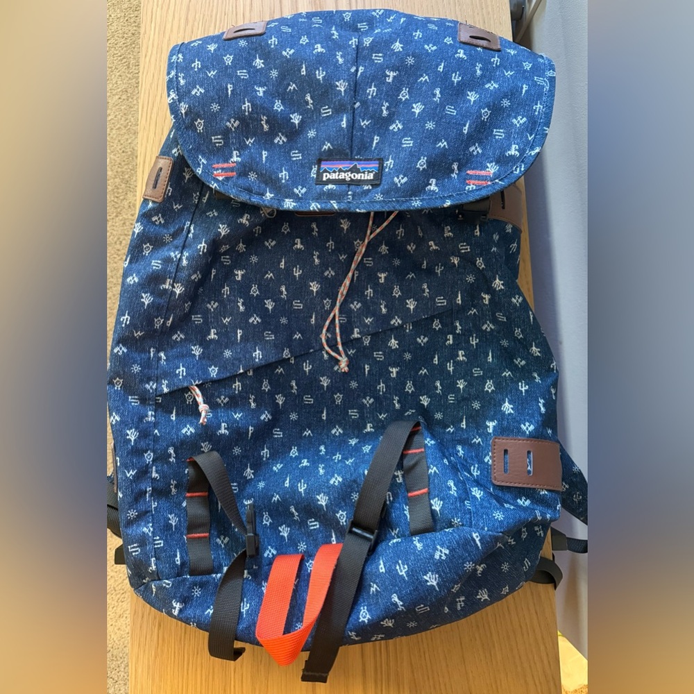 Patagonia Navy Patterned Backpack